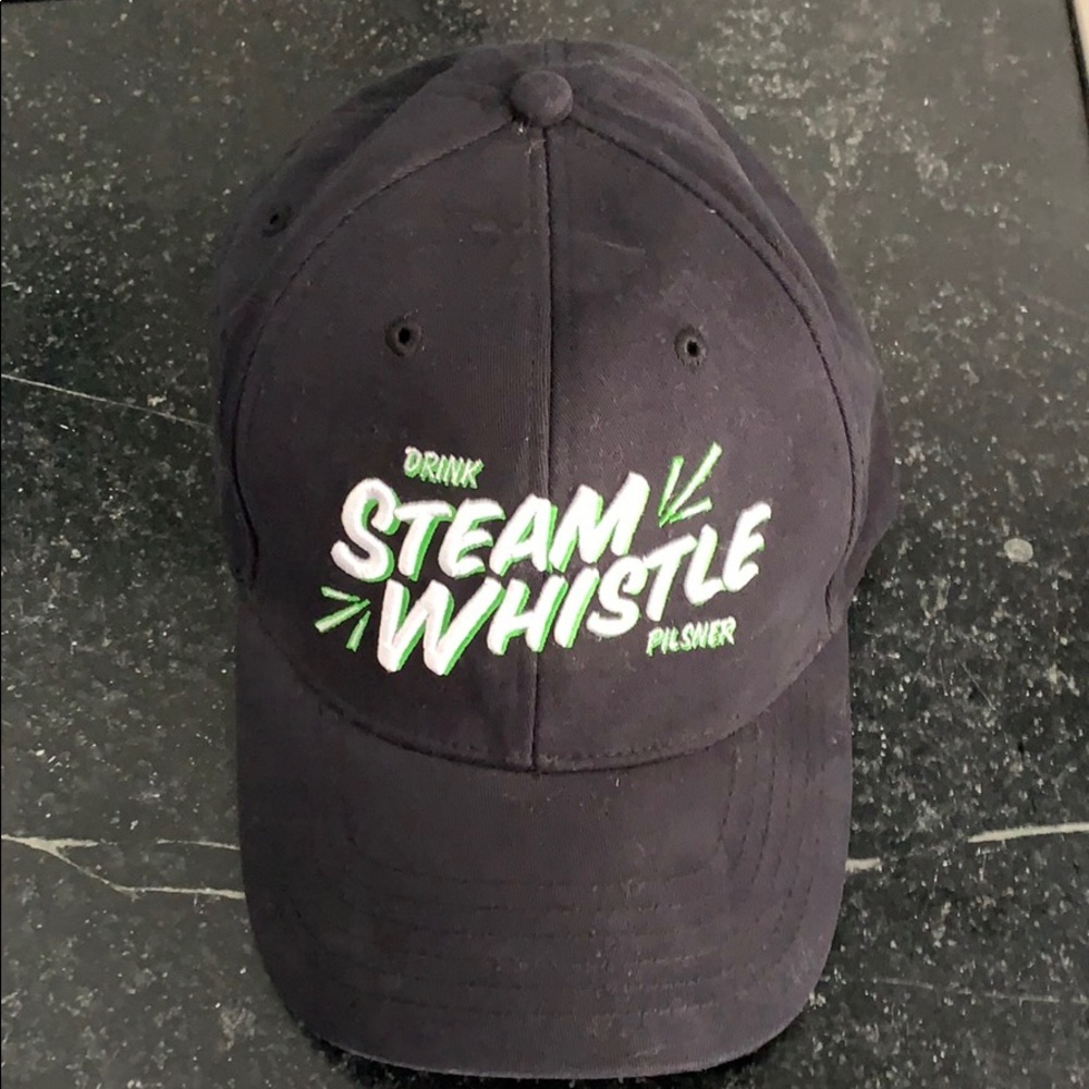 Steam Whistle black baseball cap